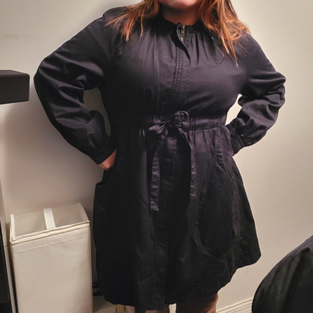 Women's H & M Black Cinched Jacket Size 16